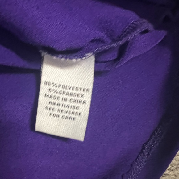 Love Scarlett Dark Purple 3/4 Cut Out Sleeve Top Blouse Sz M - Picture 5 of 10